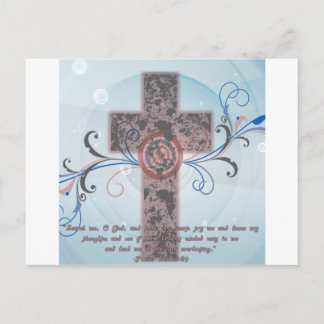 Cross with Scripture Postcard