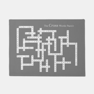 Cross Words Puzzle Semantics Humor Grey Doormat