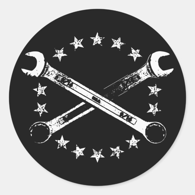 Cross Wrenches 517 Classic Round Sticker (Front)