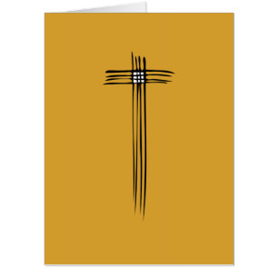 Cross Yellow Large Card