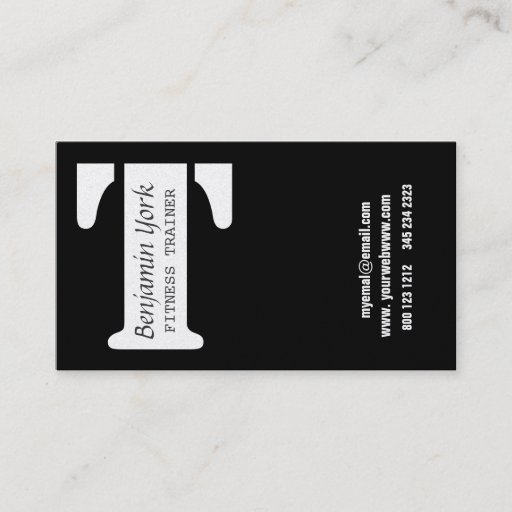Customizable Fitness Trainer Custom Ultra Modern Business Card