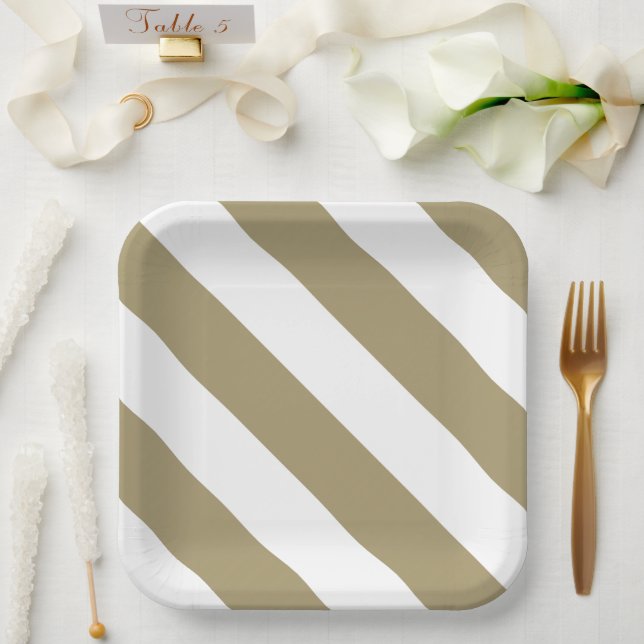 Crossbar Paper Plates (Wedding)