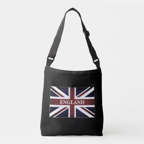 Crossbody bag with British union jack flag