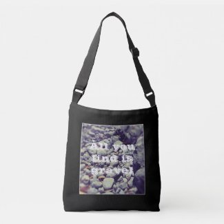 Crossbody tote bag INKed - All you find is gravel