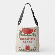 Crossbody Tote Vintage Seed Catalog Art