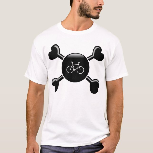 Crossbones Bicycling T-Shirt (Front)