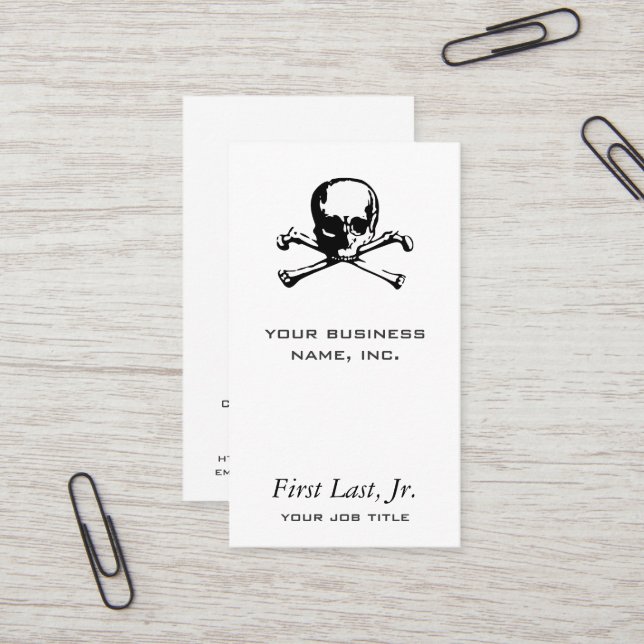 Crossbones Business Card (Front/Back In Situ)