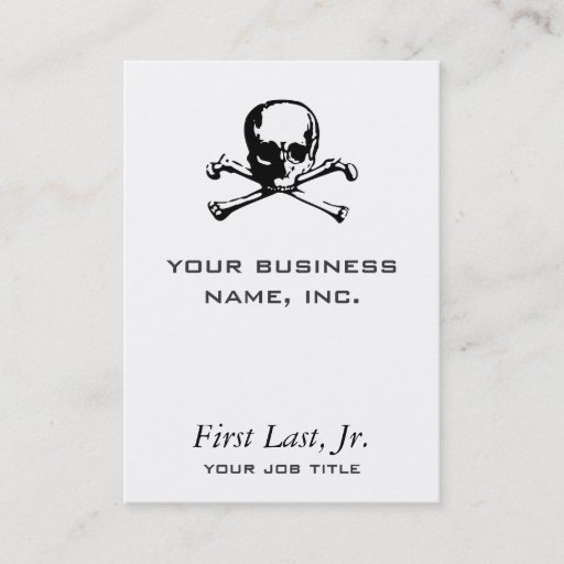 Customizable Crossbones Business Cards
