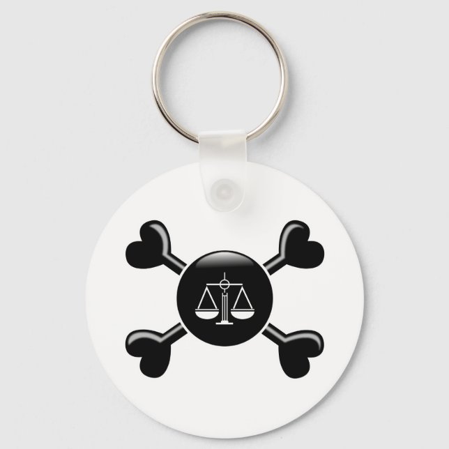Crossbones Criminal Justice Keychain (Front)
