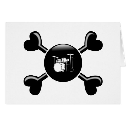 Crossbones Drums Cards (Front Horizontal)