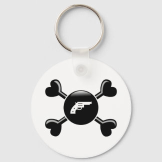 Crossbones Guns Keychain