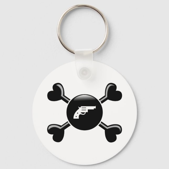 Crossbones Guns Keychain (Front)