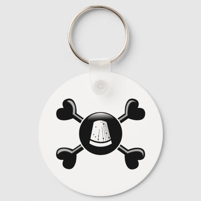 Crossbones Sewing Keychain (Front)