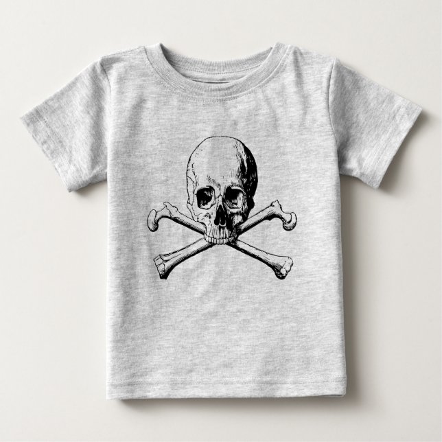 Crossbones skull baby T-Shirt (Front)