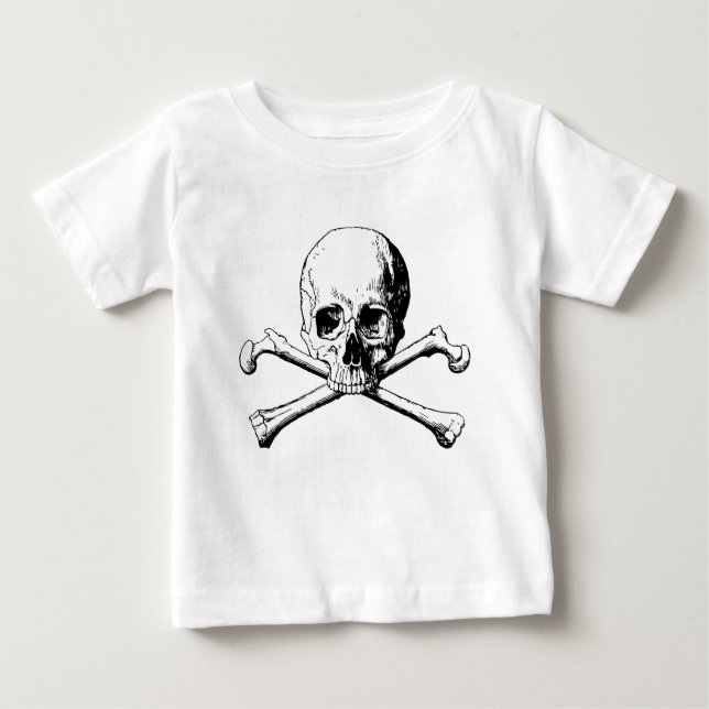 Crossbones skull baby T-Shirt (Front)