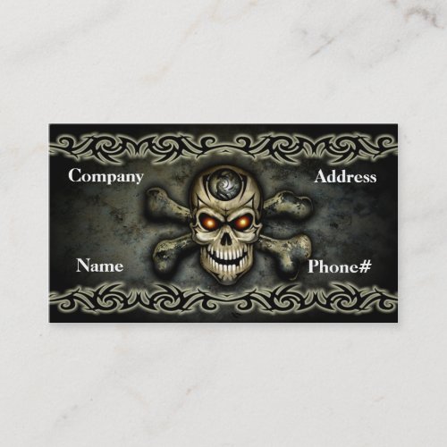 Crossbones Skull Business Card