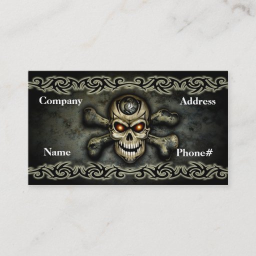 Customizable Crossbones Skull Business Card