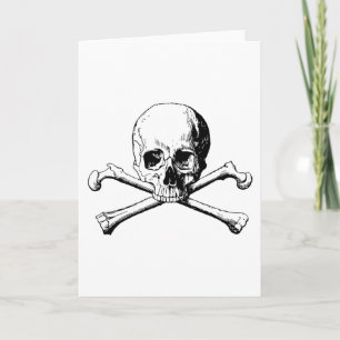 Crossbones skull card