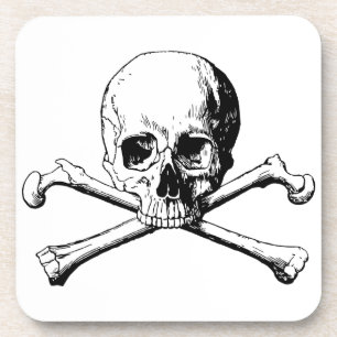 Crossbones skull coaster