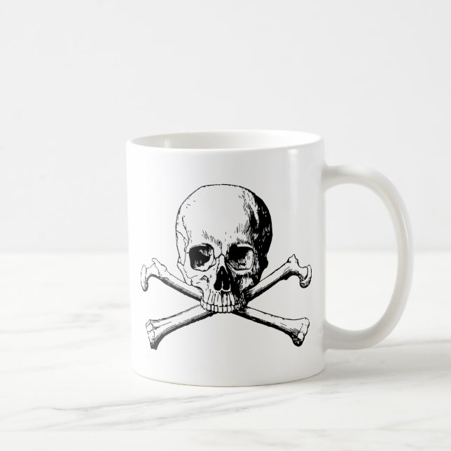 Crossbones skull coffee mug (Right)