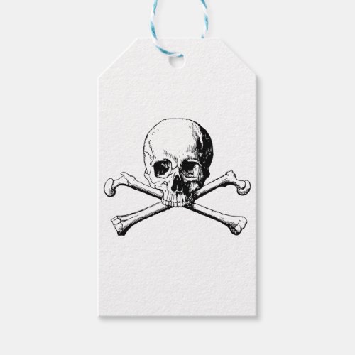 Crossbones skull gift tags