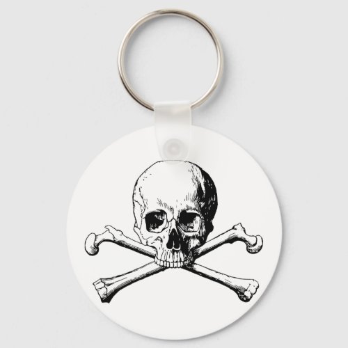 Crossbones skull keychain