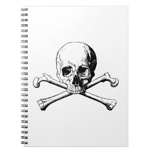 Crossbones skull notebook