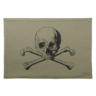 Crossbones skull placemat