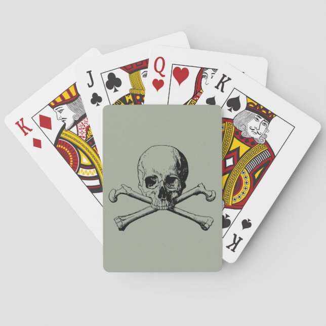 Crossbones skull poker cards (Back)