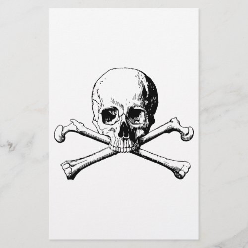 Crossbones skull stationery