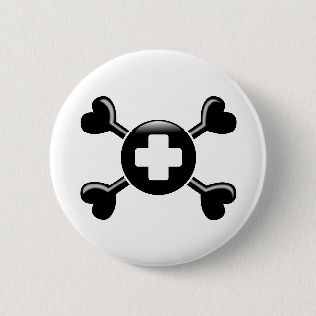 Crossbones Surgical Technology Button (Front)