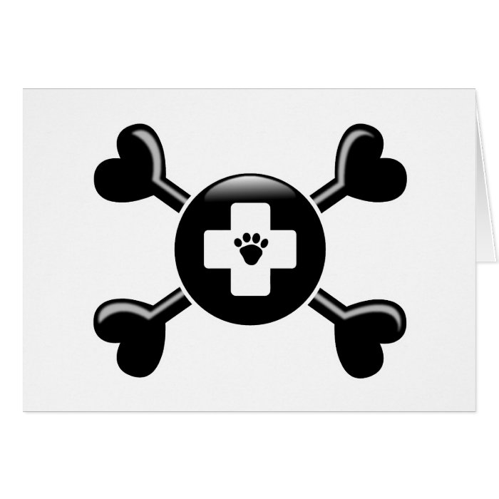 Crossbones Veterinary Medicine Card