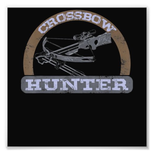 Crossbow Hunting Faded Distressed Look Archery Photo Print