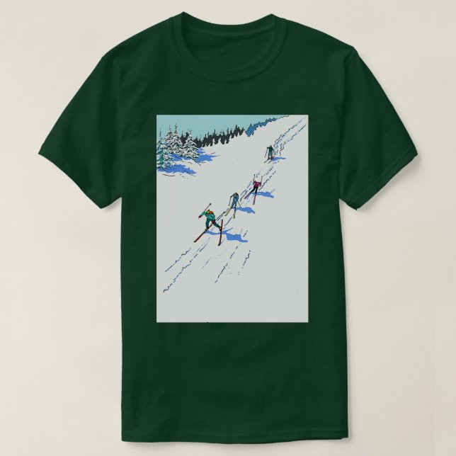 Crosscountry Skiing T-Shirt (Design Front)