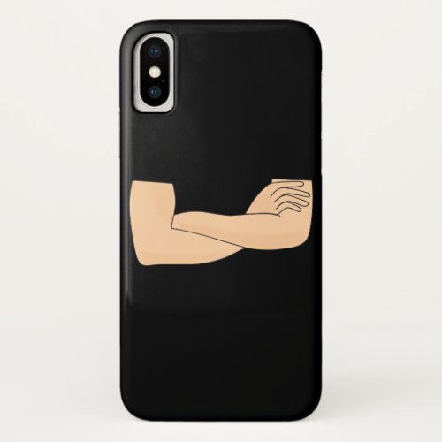Crossed arms iPhone XS case