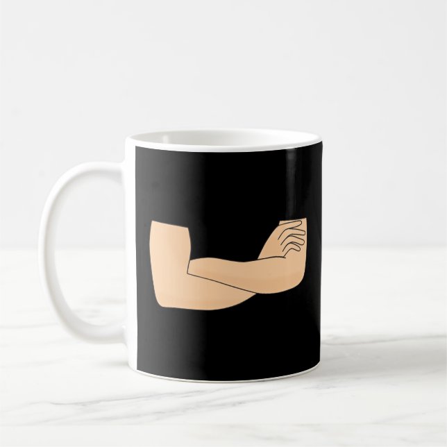 Crossed arms coffee mug (Left)