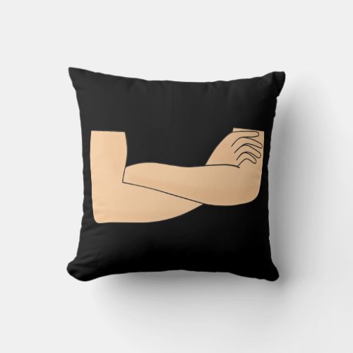 Crossed arms throw pillow