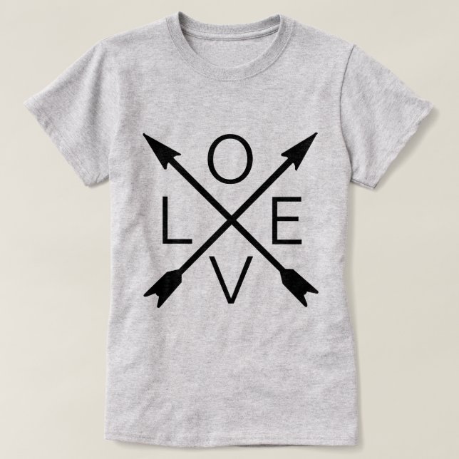 Crossed Arrow Love T-Shirt (Design Front)
