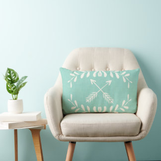Crossed Arrows Any Color and White Design Pillow