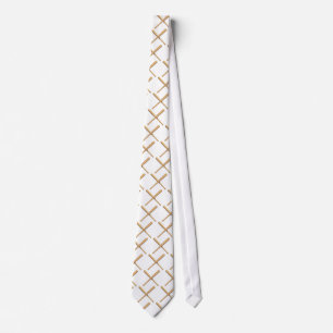 Crossed Baseball Bats Neck Tie