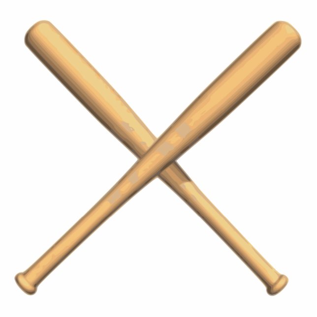 Crossed Baseball Bats Statuette (Front)