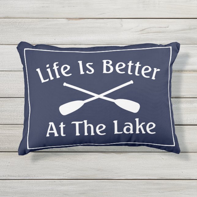 Crossed boat oars indoor outdoor lake life pillows (Front)