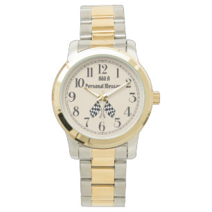 Crossed Checkered Flags Watch