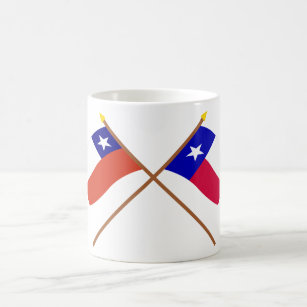 Crossed Chile and Texas Flags Coffee Mug
