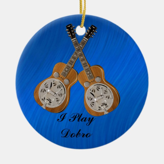 CROSSED DOBROS-ORNAMENT CERAMIC ORNAMENT (Front)