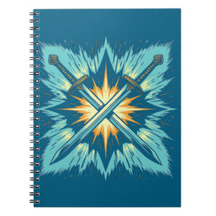 Crossed Fantasy Arrows with Glowing Energy – Dynam Notebook