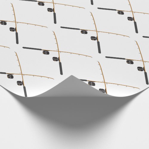 Crossed Fishing Rods Wrapping Paper