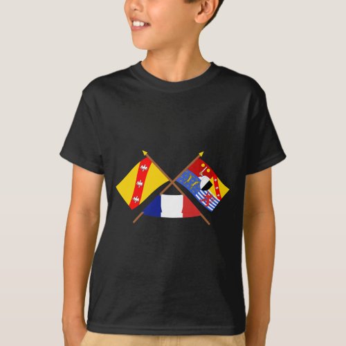Crossed flags of Lorraine and Moselle T_Shirt