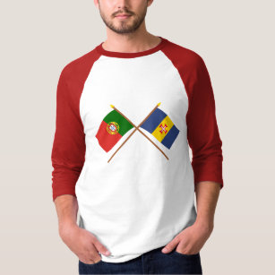 Crossed Flags of Portugal and Madeira T-Shirt