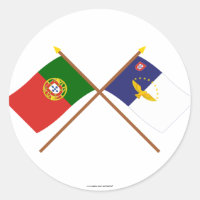 Crossed Flags of Portugal and the Azores